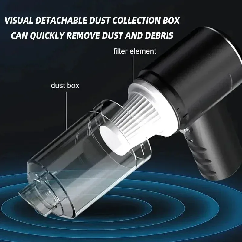 Wireless Car Vacuum Cleaner USB Charging 1200mAh