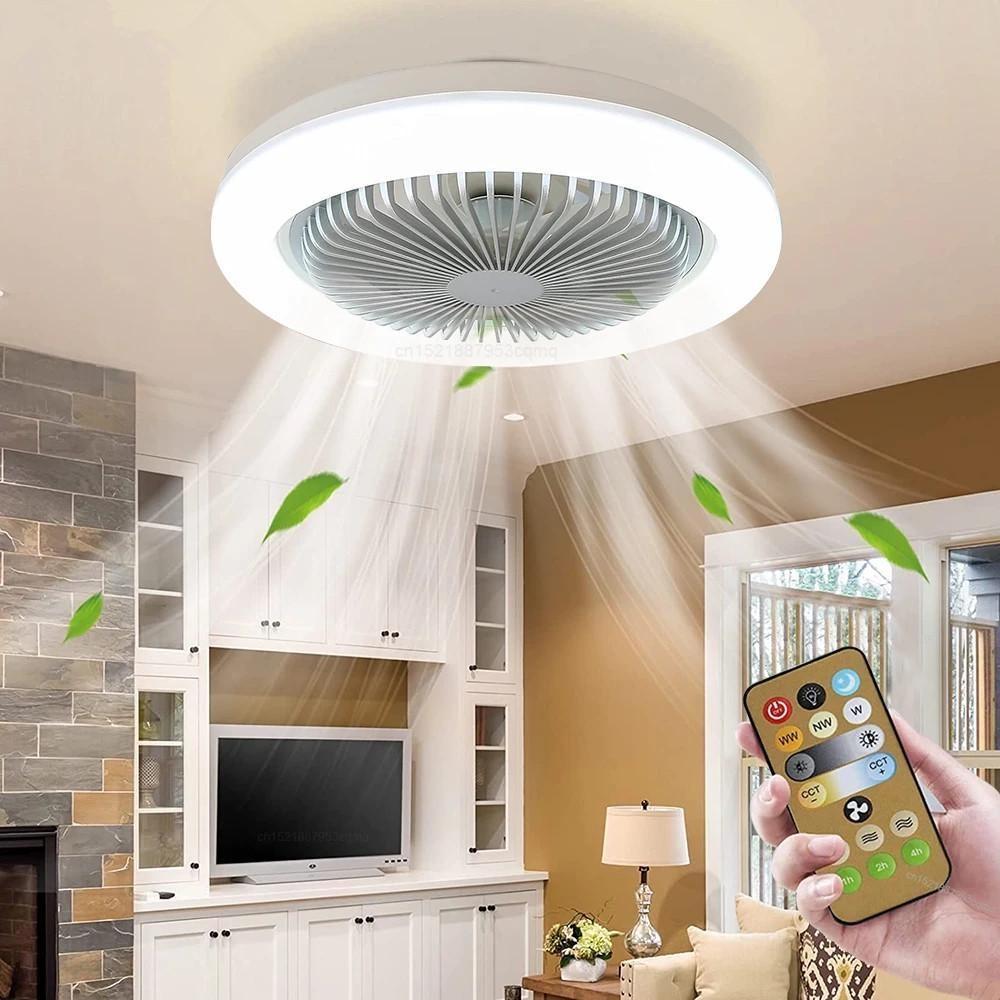 Smart 2 In 1 Ceiling Fan With Remote Control Lighting E27 Conversion Base Lighting Base Suitable for Bedroom and Living