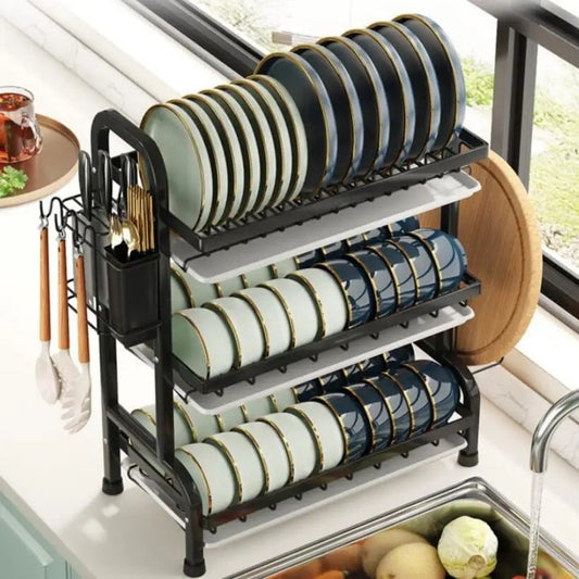 3-Tier Stainless Steel Dish Drying Rack