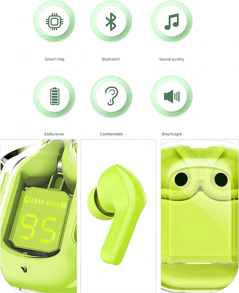 Air31 Earbuds Wireless with Free Silicon Cover  Noise Cancellation WaterProof