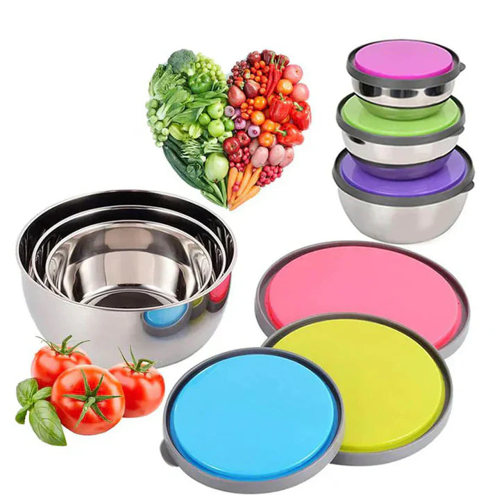 Set Of 3 Leak-Proof BPA-Free Stainless Steel Storage Boxes