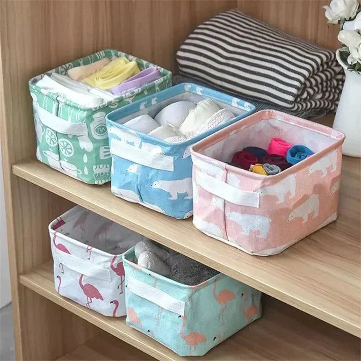 Set of 3 – Foldable Organizing Baskets (Random Designs)
