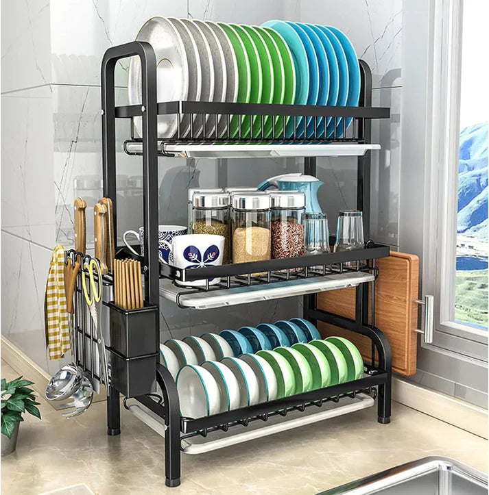 3-Tier Stainless Steel Dish Drying Rack