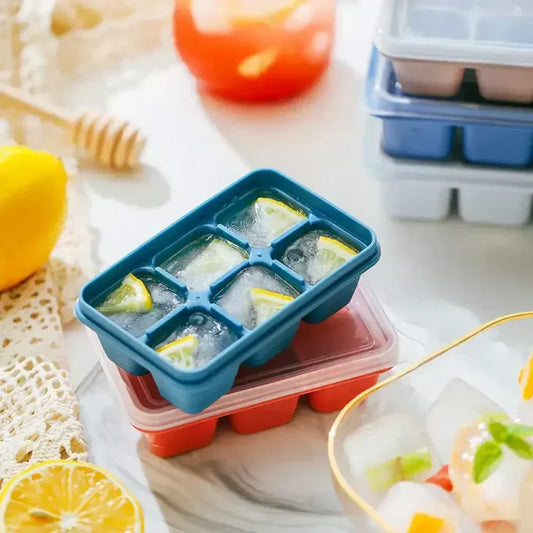 Flexible Silicone Ice Cube Tray – 6 Grid