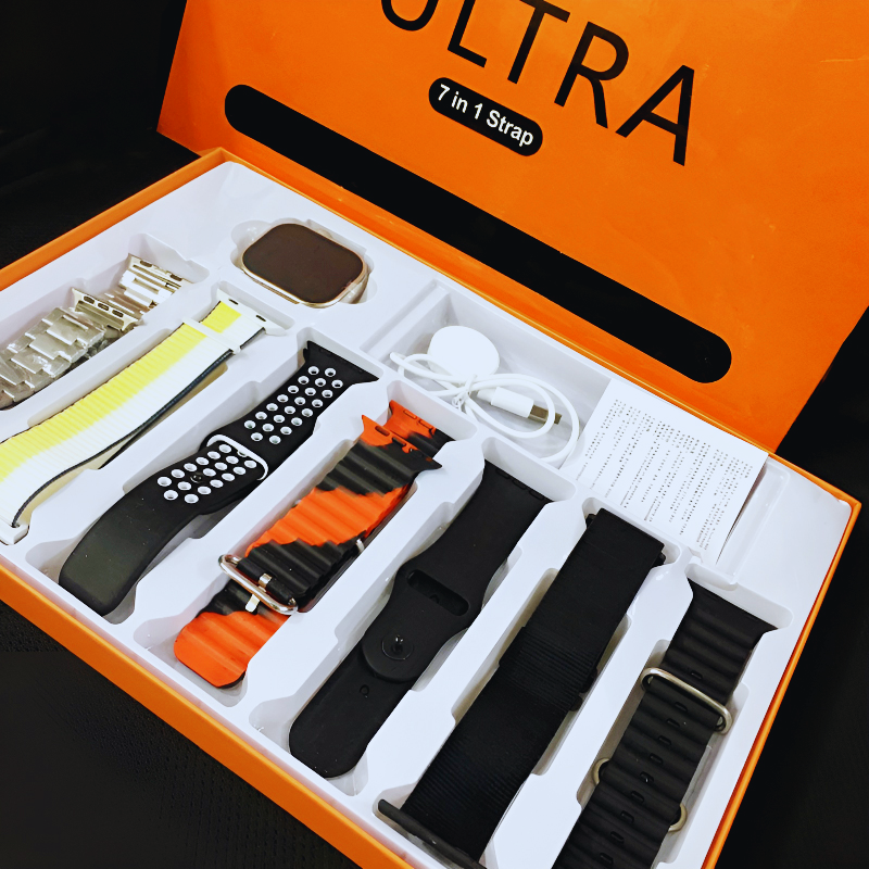 7-in-1 Ultra 2.01 Big Display Smartwatch - Free Cash on Delivery