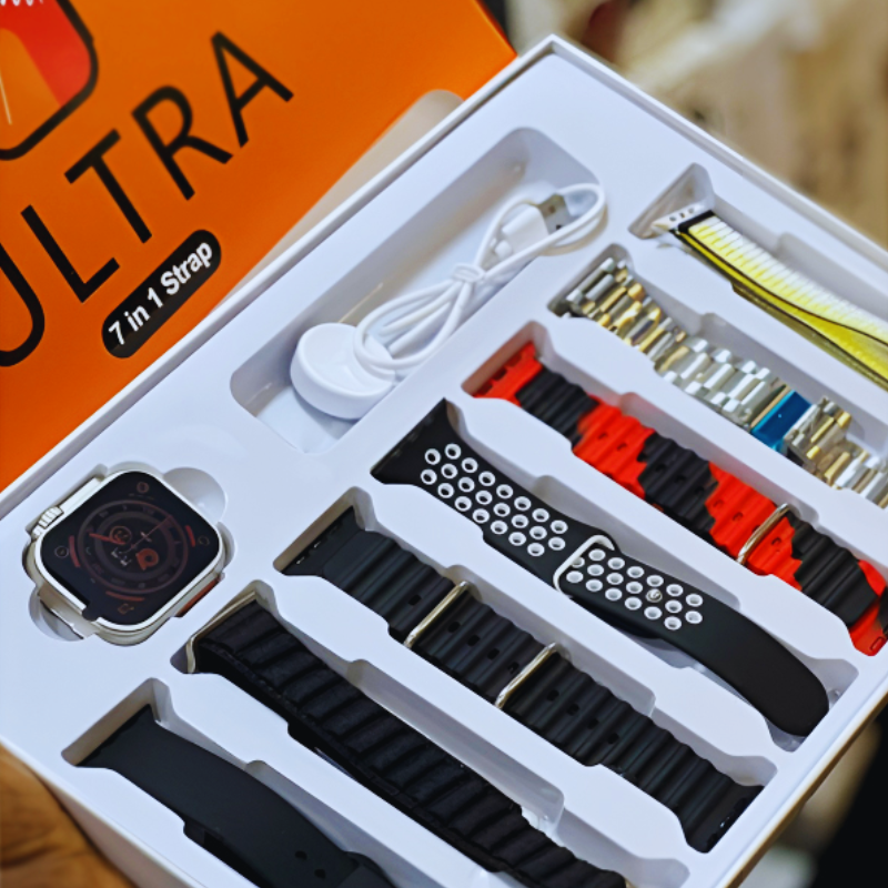 7-in-1 Ultra 2.01 Big Display Smartwatch - Free Cash on Delivery