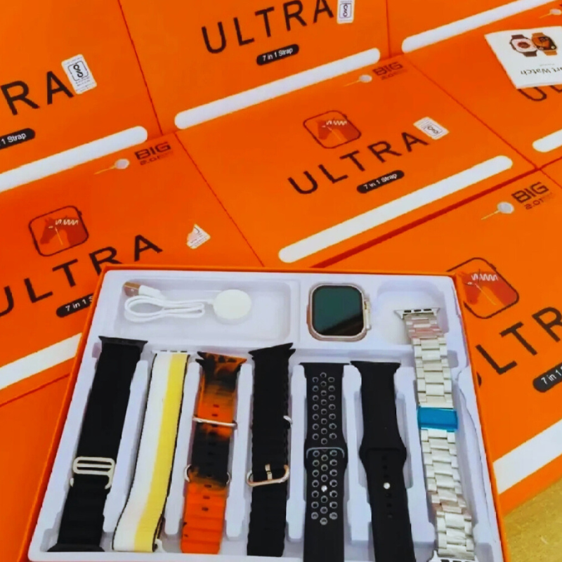 7-in-1 Ultra 2.01 Big Display Smartwatch - Free Cash on Delivery