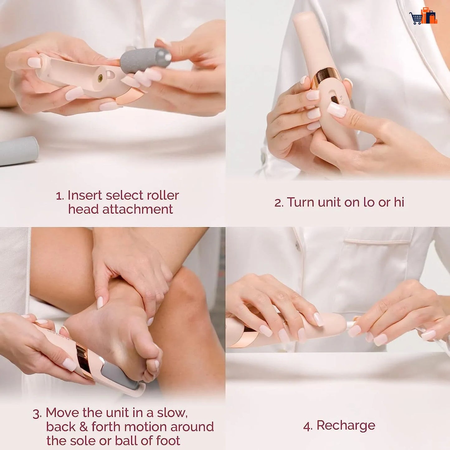 Electric Foot Callus Remover for Feet - Foot Scrubber for Dead Skin - Rechargeable Pedicure Tool Callus Remover for Feet Electronic Foot File - Feet Care for Removes Dry Hard and Dead Skin Ideal Gift