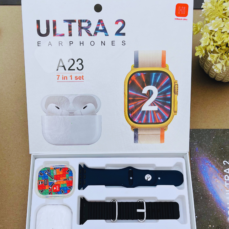 A23 Ultra 2 Smartwatch & Earbuds | 7-in-1 Ultimate Bundle | Free COD