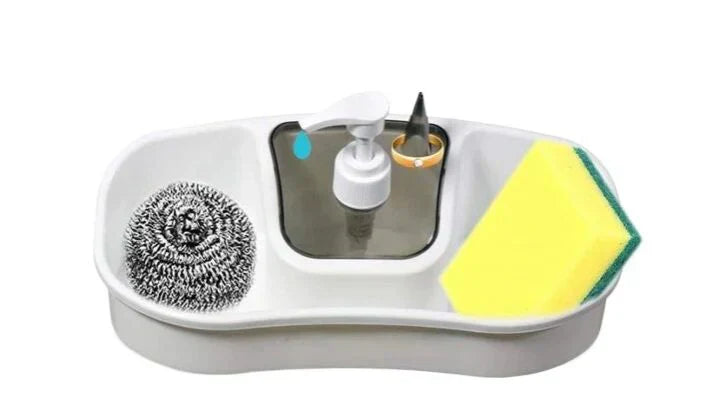 Refillable Soap Brush for Dishwashing & Sink Cleaning