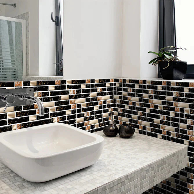 Rustic Style Tile Decals – 24 PCS | Removable & Splash-Proof (7X4.5 Inch)