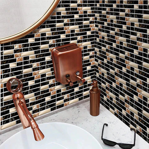 Rustic Style Tile Decals – 24 PCS | Removable & Splash-Proof (7X4.5 Inch)