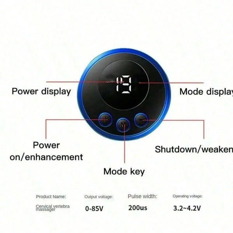 Mini Electric Neck Massager Multifunctional EMS Cervical Massage Patch Low-Frequency