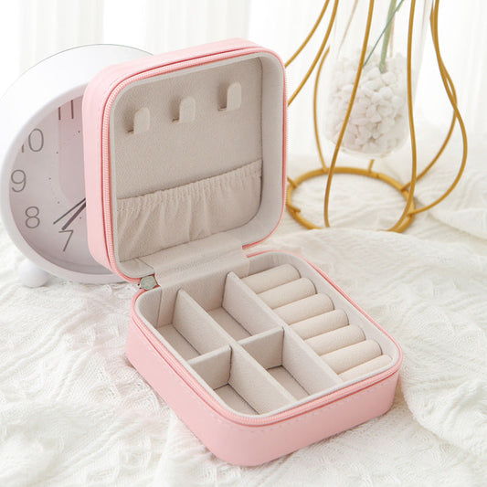1pcs Single Layer Storage Box Ladies Travel Leather Jewelry Box Classic
