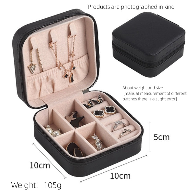 1pcs Single Layer Storage Box Ladies Travel Leather Jewelry Box Classic
