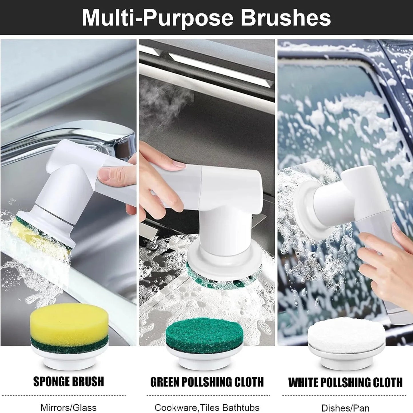New Electric Spin Scrubber Cordless Cleaning Brush