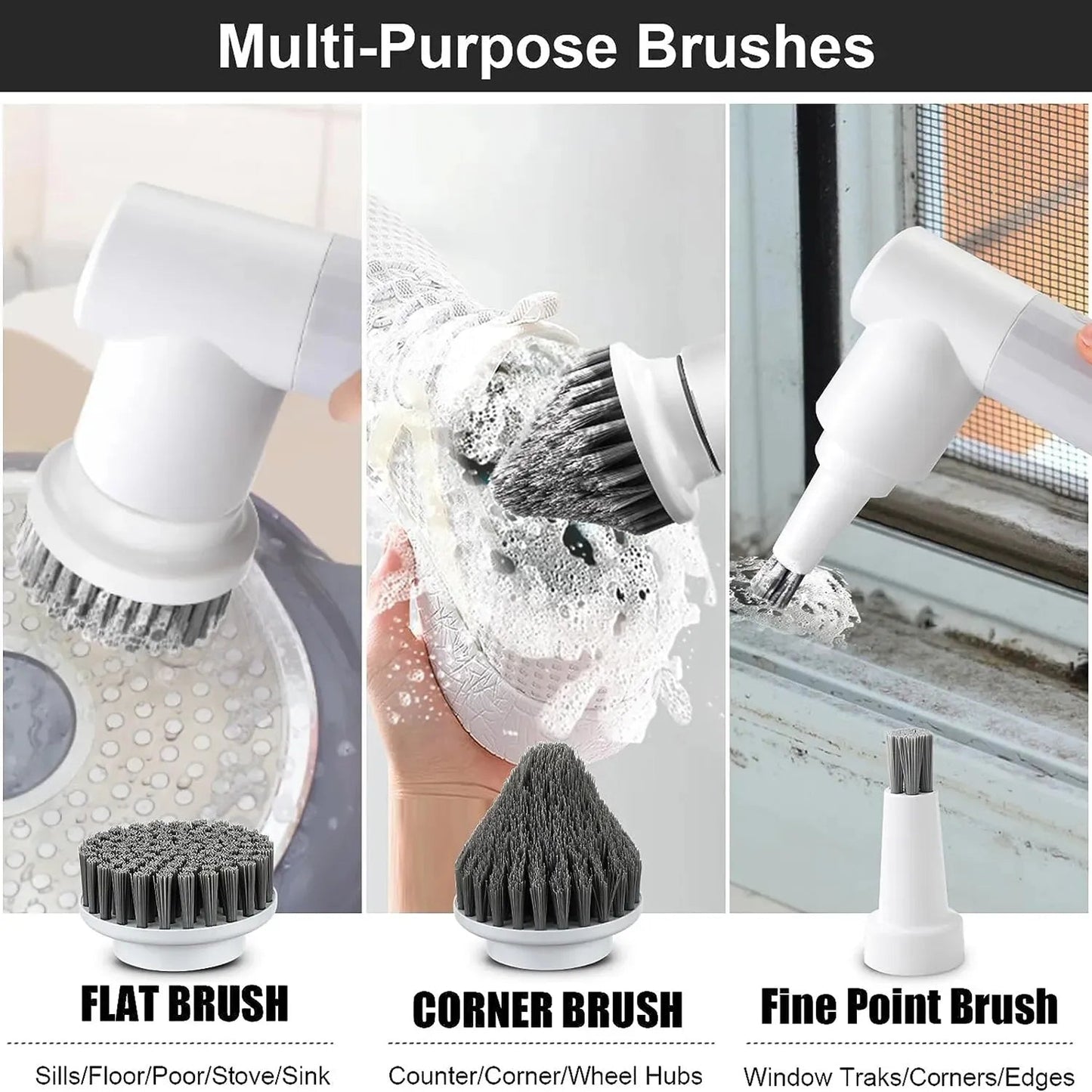 New Electric Spin Scrubber Cordless Cleaning Brush