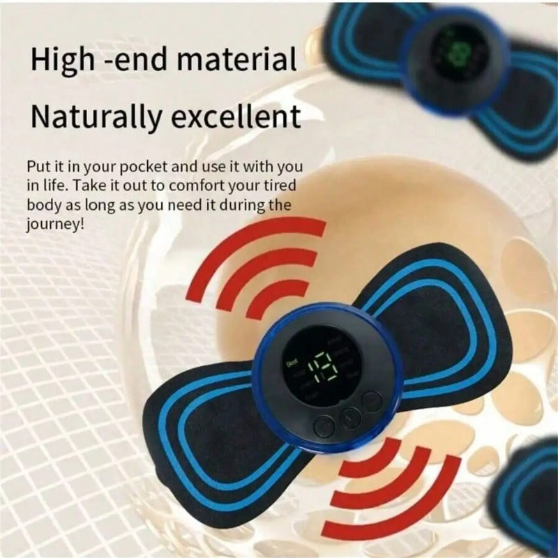 Mini Electric Neck Massager Multifunctional EMS Cervical Massage Patch Low-Frequency