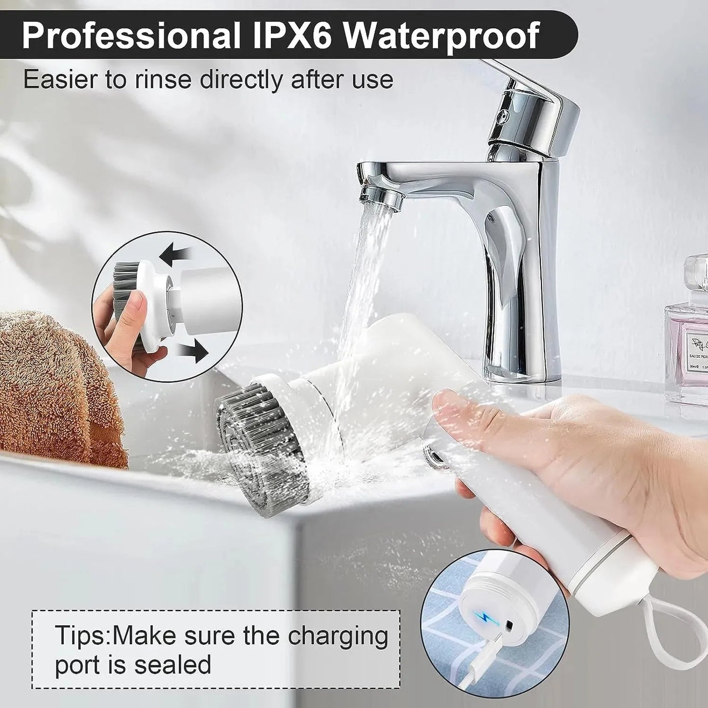 New Electric Spin Scrubber Cordless Cleaning Brush