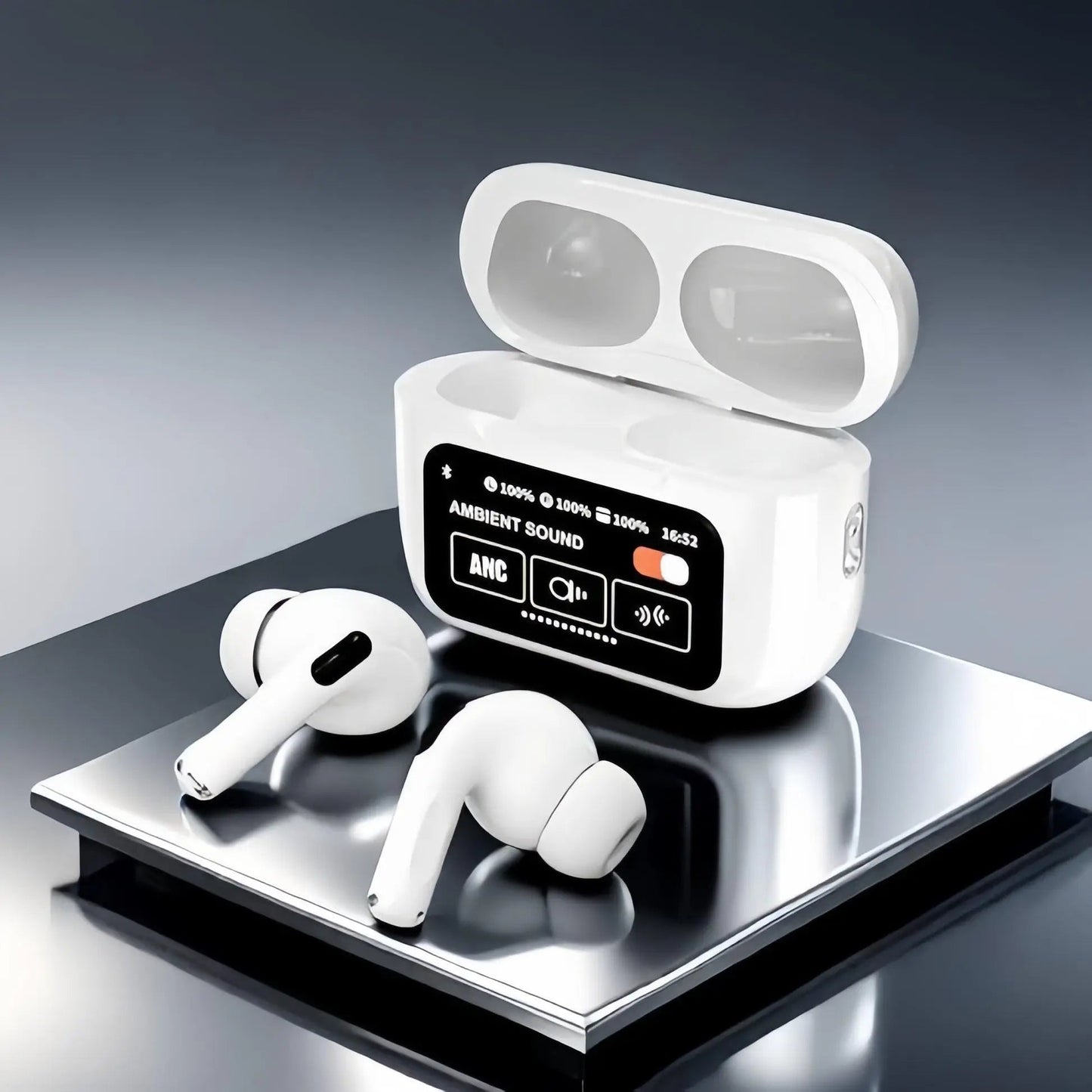 A9 Pro ANC/ENC Display Wireless Earbuds - With Free Cash on Delivery