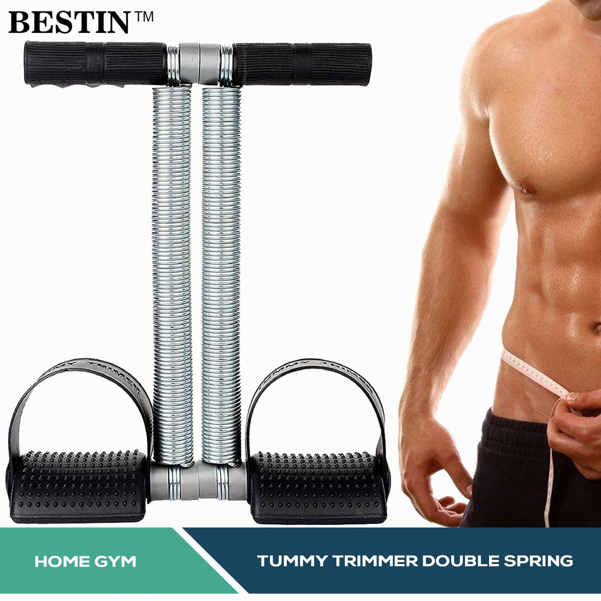 Tummy Trimmer Double/Single Spring - Black