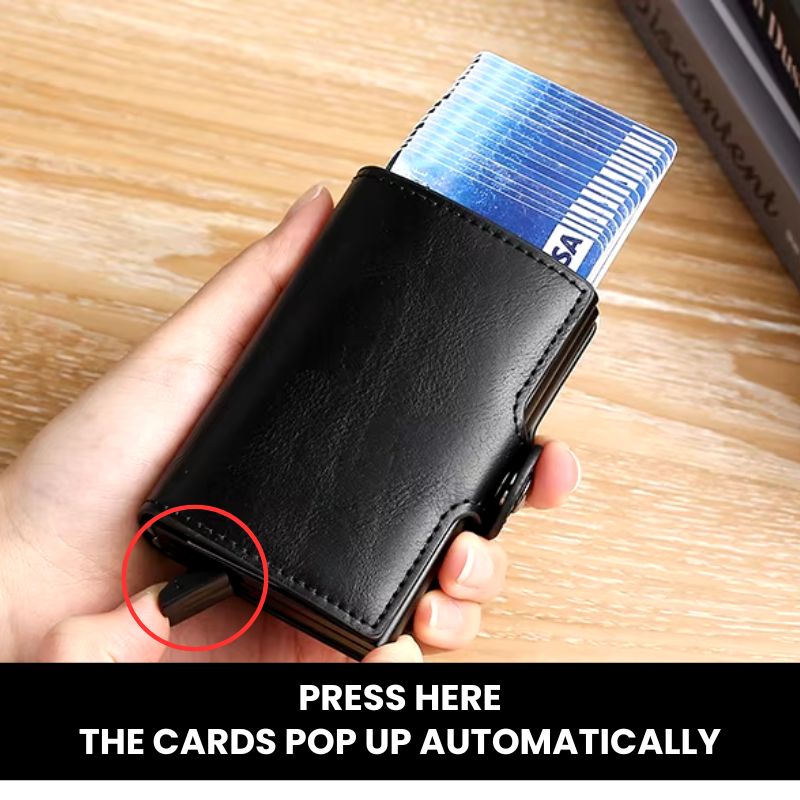PU Leather Wallet & Pop-Up Card Holder – Free Cash on Delivery